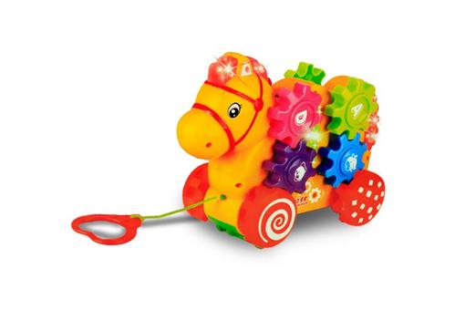 اسباب-بازی-اسب لگویی موزیکال چرخ دنده ای