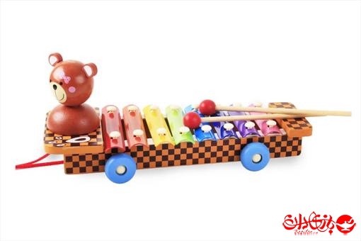 اسباب-بازی-بلز چوبی خرس عروسکی