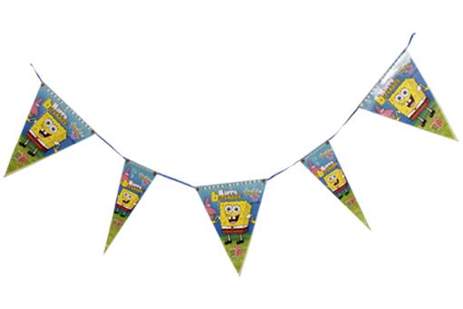 اسباب-بازی-پرچم مثلثی جشن تولد طرح باب اسفنجی