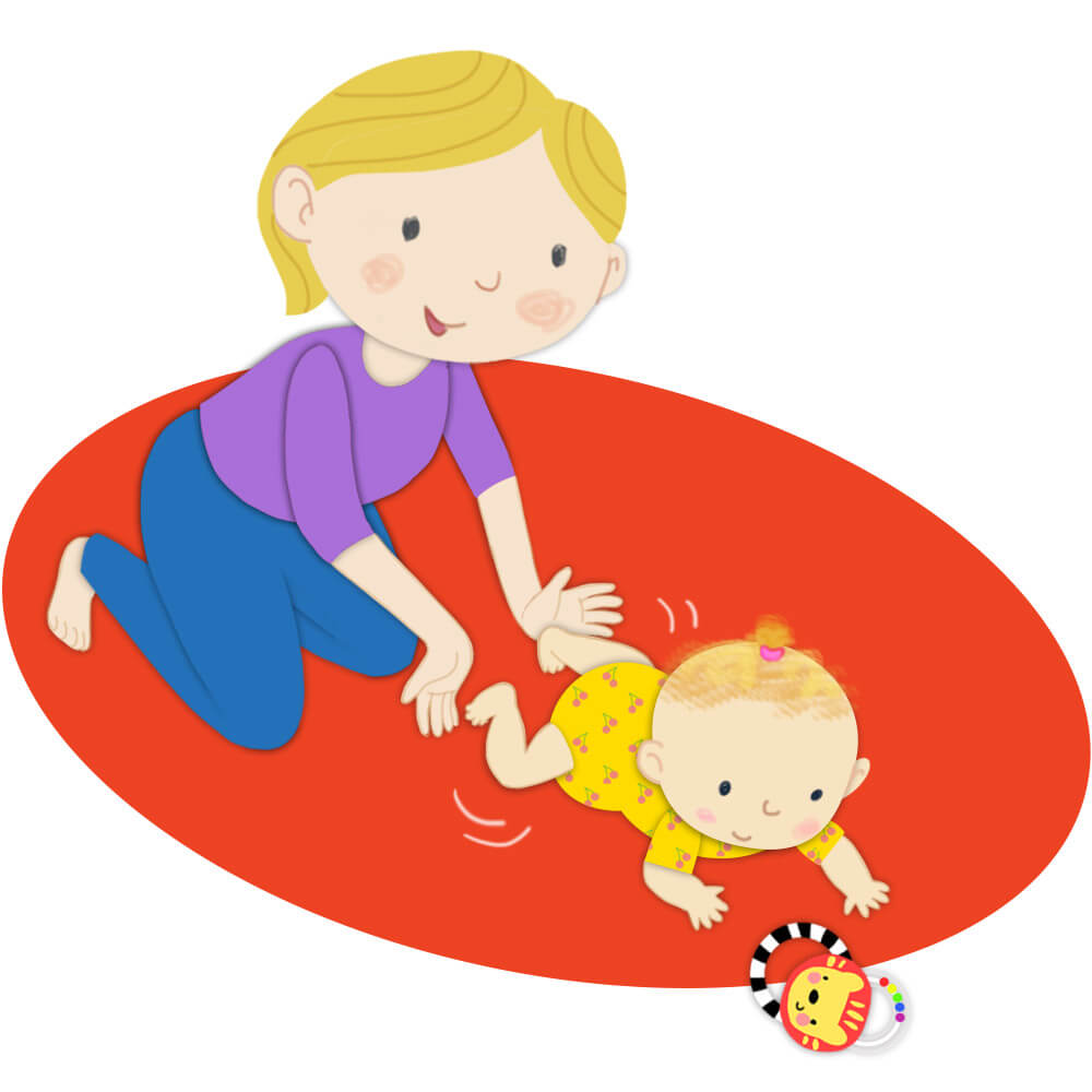 تمرین سینه خیز با اسباب بازی ها!