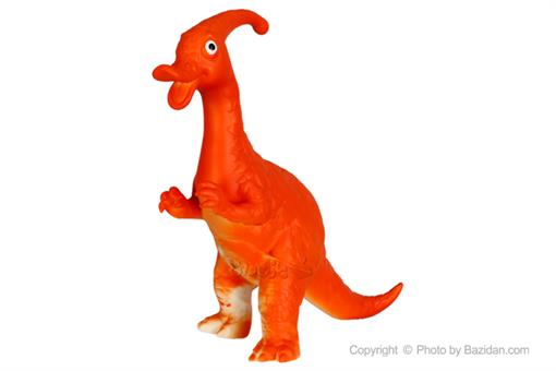 اسباب-بازی-دایناسور نرم عروسکی رنگ نارنجی