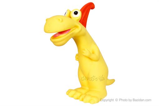 اسباب-بازی-دایناسور نرم سوتکی رنگ زرد