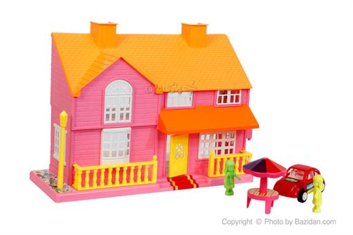 اسباب-بازی-خانه کوچک ویلایی درج نارنجی صورتی