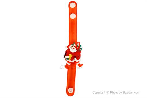 اسباب-بازی-دستبند چراغ دار قرمز طرح بابانوئل