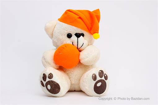 اسباب-بازی-خرس کلاه دار نارنجی